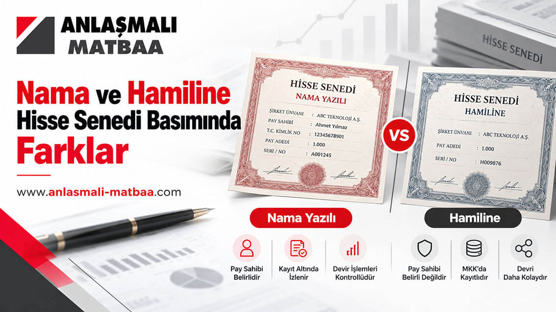 Nama ve hamiline hisse senedi basımında farklar